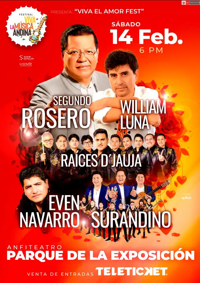 El 'Viva el Amor Fest' con Segundo Rosero y otros artistas se realizará el 14 de febrero. Foto: difusión.   