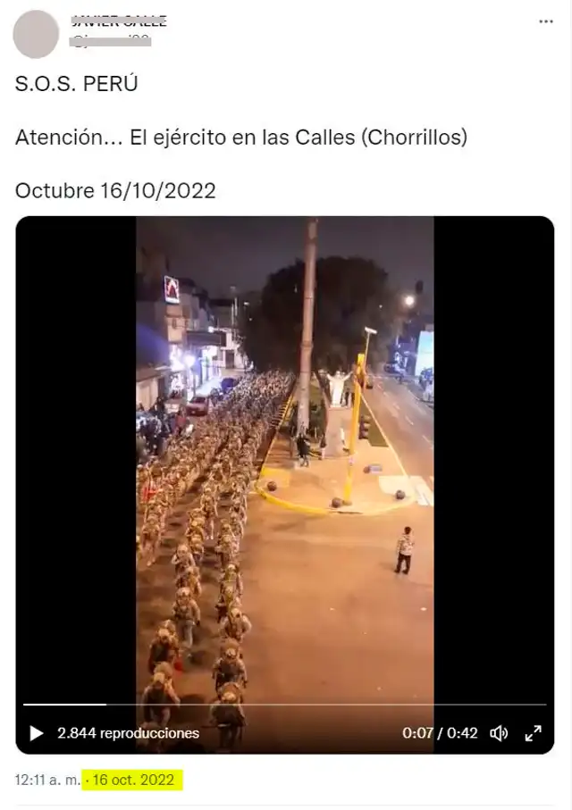 Video de octubre de 2022. Foto: captura en Twitter.