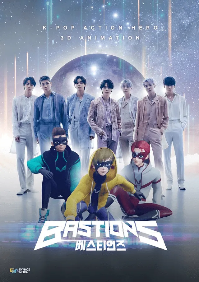  Póster de la colaboración de BTS para la banda sonora de "Bastions". Foto: Thymos Media   