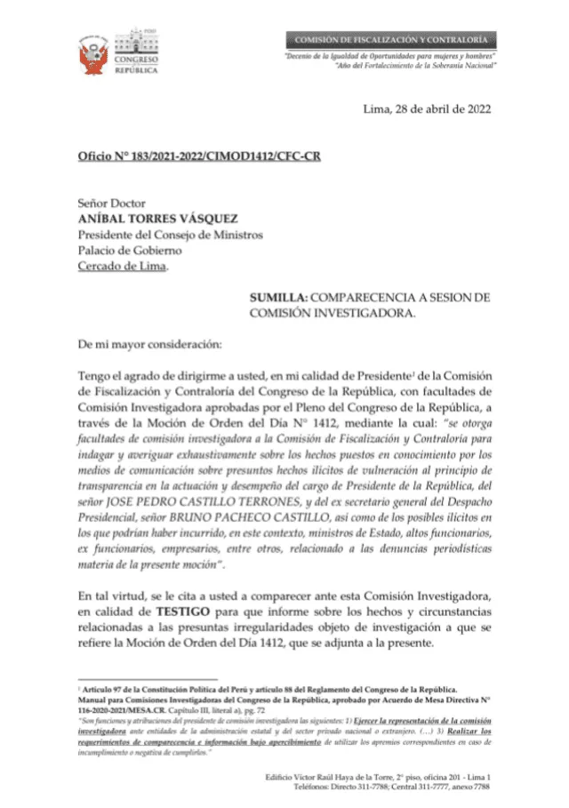 Comision de Fiscalización - Anibal Torres