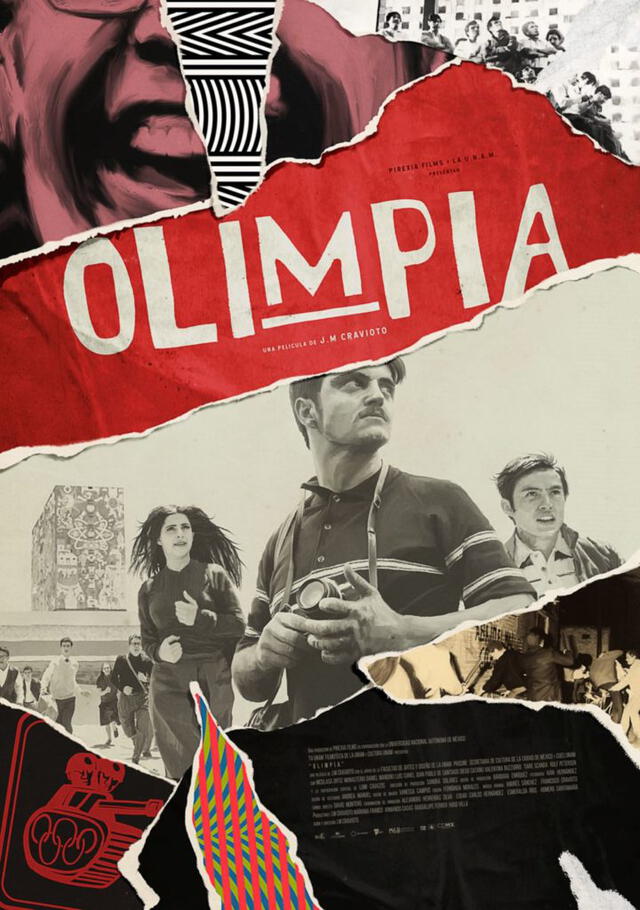 Poster oficial de "Olimpia", película mexicana donde actúa Diego Cataño