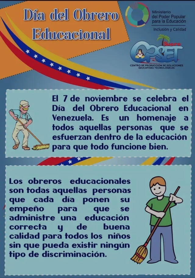 El Día del Obrero Educacional en Venezuela se celebra cada 7 de octubre. Foto: MPPE