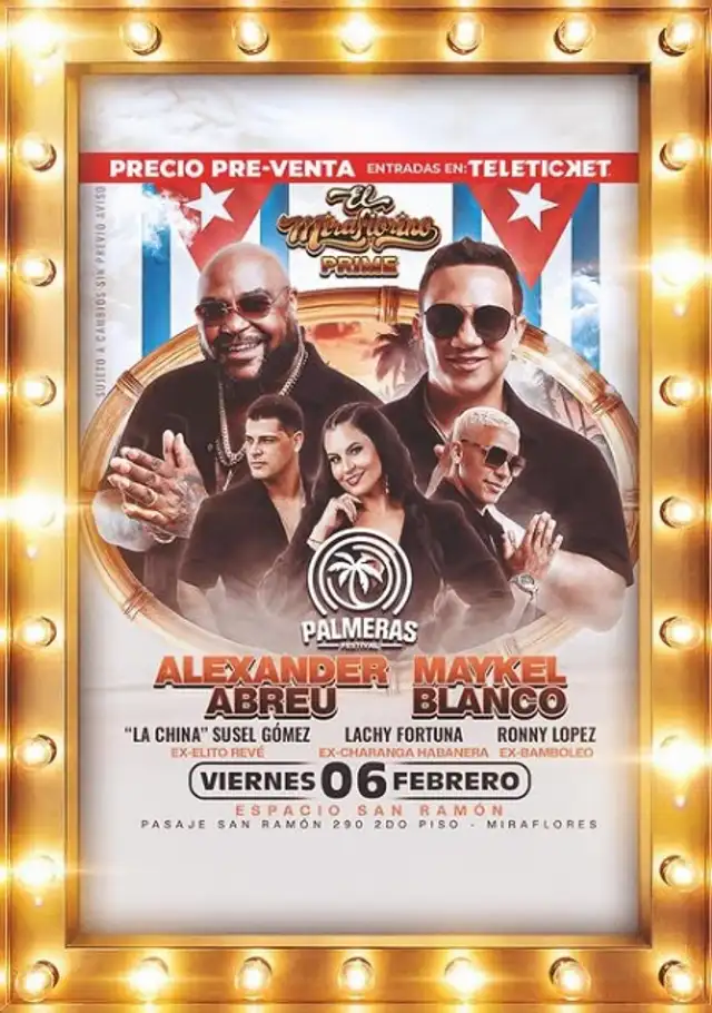 Maykel Blanco y Alexander Abreu llegan a Miraflores. Foto: difusión.   