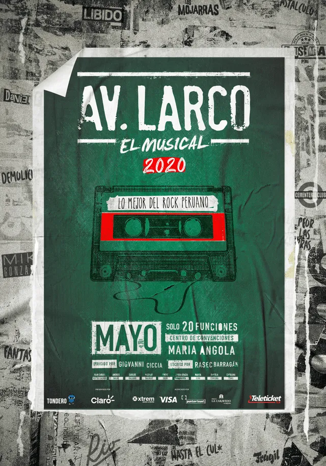 Afiche oficial de 'Avenida Larco, el Musical' 2020.