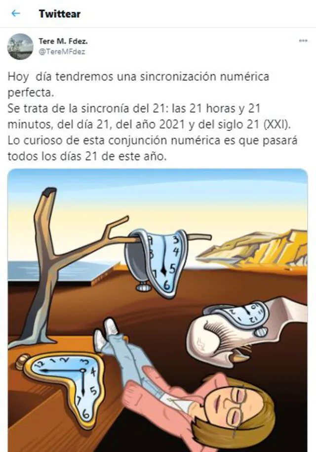 21/21/21. Foto: captura Twitter