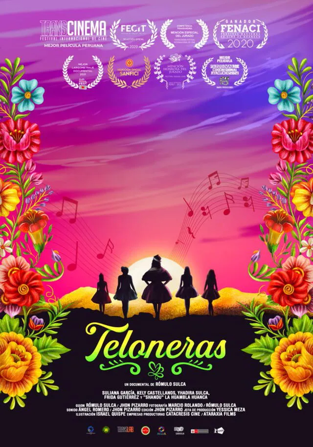 Poster oficial del documental Teloneras. Foto: Rómulo Sulca