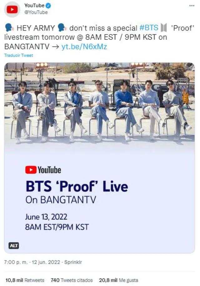 BTS Proof Live. Foto: Twitter