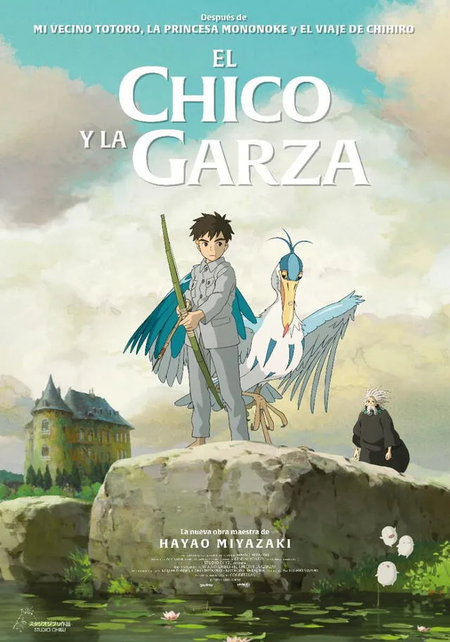  Emilio Treviño y Alfonso Herrera se encargan de prestar su voz para los doblajes en español de Mahito y la garza, respectivamente. Foto: Studio Ghibli    