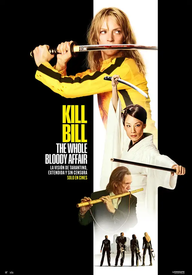  'Kill Bill', protagonizada por Uma Thurman, se estrenó en dos volúmenes: el primero en 2003 y el segundo en 2004. Foto: Lionsgate   