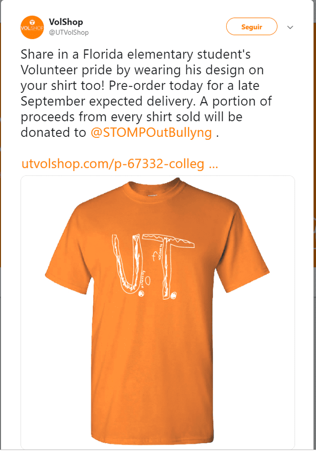 La camiseta con el diseño del niño se puso a la venta y parte de los fondos serán destinados a una organización contra el acoso escolar. Foto: captura