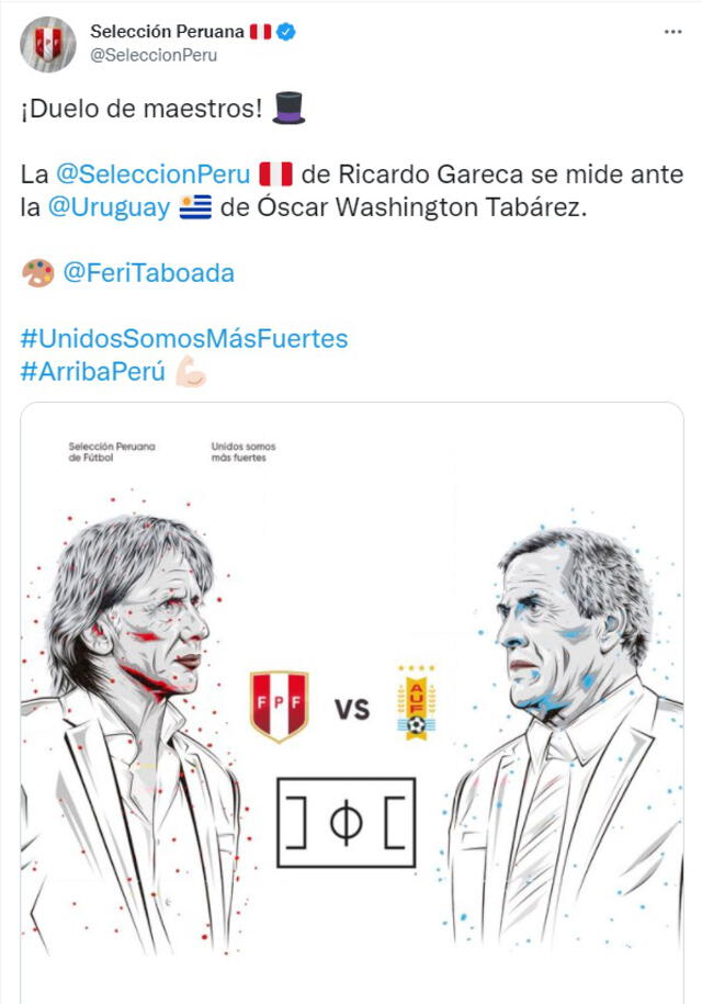 Gareca y Tabárez se han medido cinco veces. Foto: Selección peruana