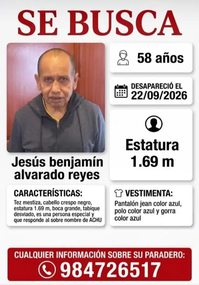 La Policía Nacional del Perú ofrece la Línea 114 para reportar información sobre personas desaparecidas. Este servicio es gratuito y disponible las 24 horas del día. La Policía Nacional del Perú ofrece la Línea 114 para reportar información sobre personas desaparecidas. Este servicio es gratuito y disponible las 24 horas del día.