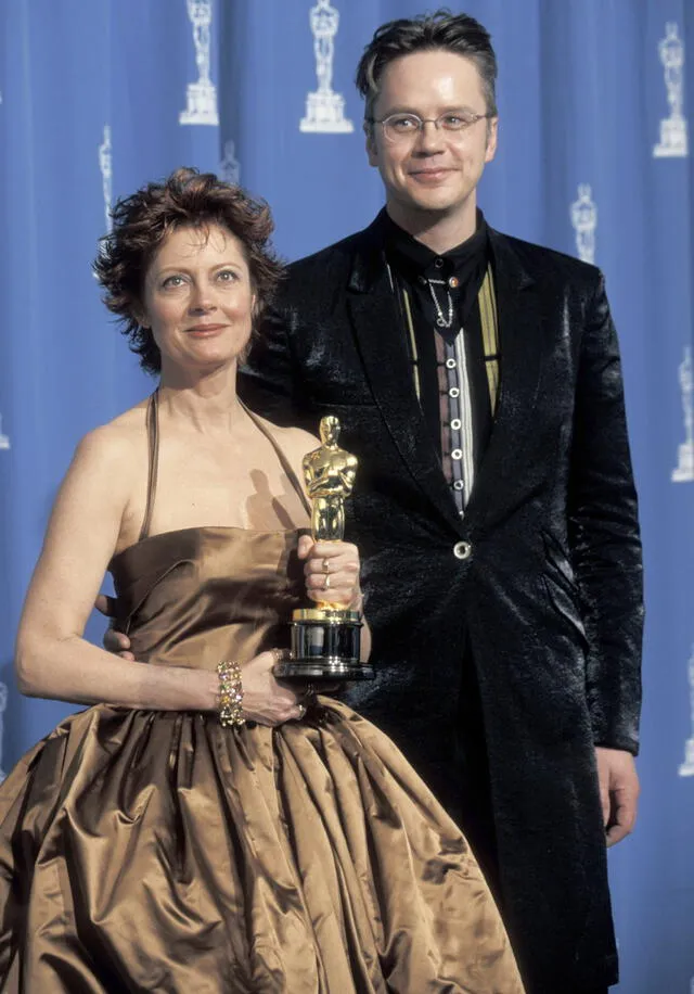  Susan Sarandon junto a su expareja Tim Robbins. Foto: Getty Images.<br><br>   
