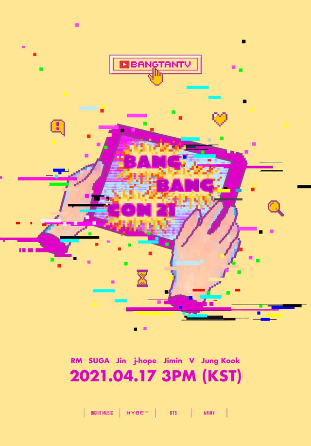 Poster del BANG BANG CON 21 indica el canal de YouTube de BTS. Foto: Big Hit