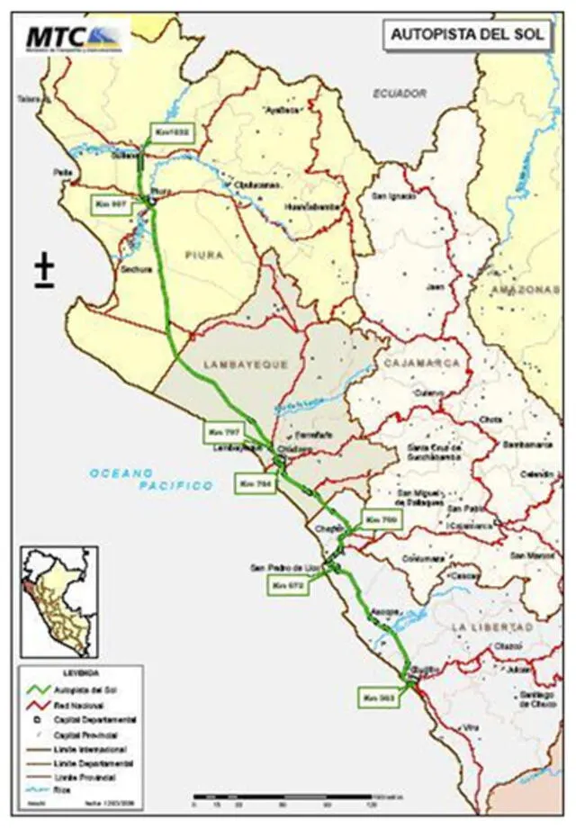  Recorrido de la Autopista del Sol. Foto: MTC   