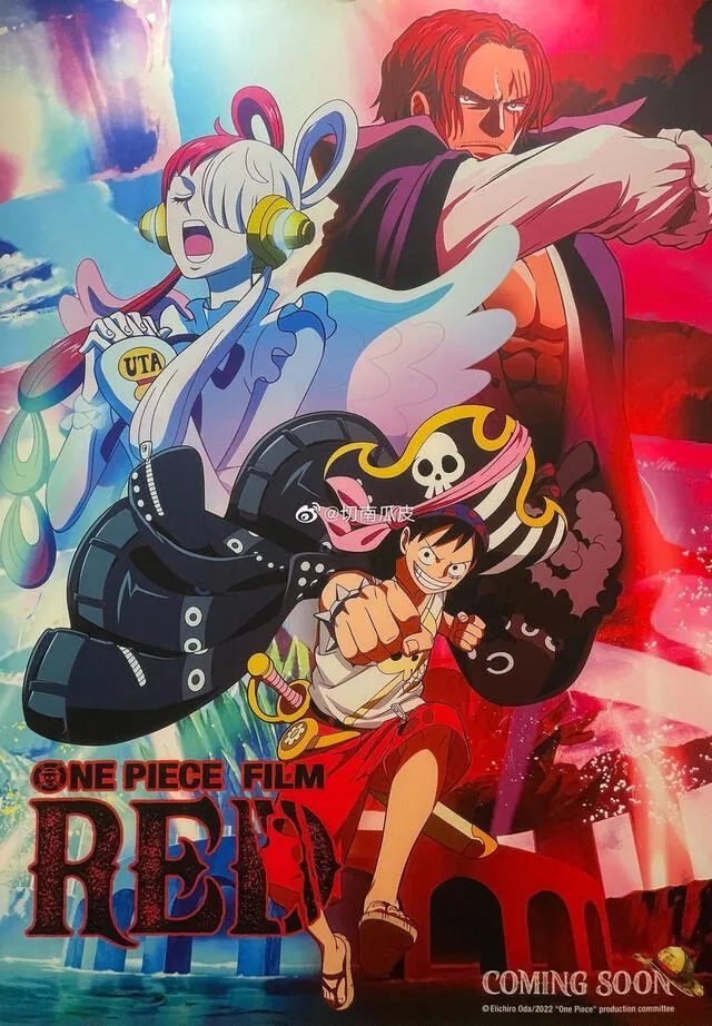 One Piece Film Red”: comparten el póster promocional de la película para  los cines, Anime, Manga, Japon, Animes