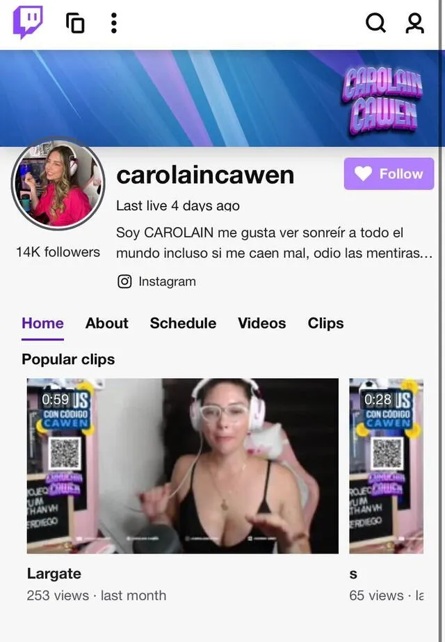  Carolain Cawen se dedica a las redes sociales. Foto: Twitch/Carolain Cawen    