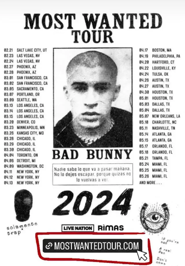 Bad Bunny Anuncia Su Gira Most Wanted Tour Para El 2024 Estas Son   65315b1dd9a0a86a4661b090.webp