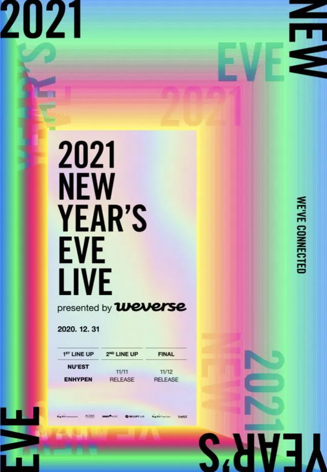 Póster oficial de 2021 New year’s eve live. Foto: Big Hit
