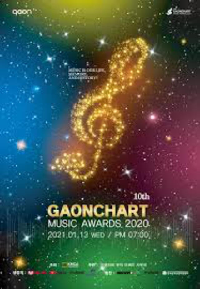 Banner promocional de los Gaon Chart Music Awards. Foto: Gaon chart