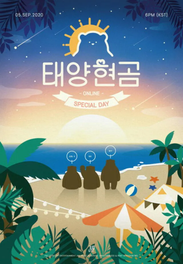 Todo sobre TYHG special day online de Jun-K, Nichkhun y Wooyoung. Créditos: JYP Entertainment.