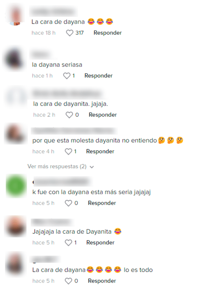 Usuarios comentan reacción de Dayanita. Foto: TikTok 