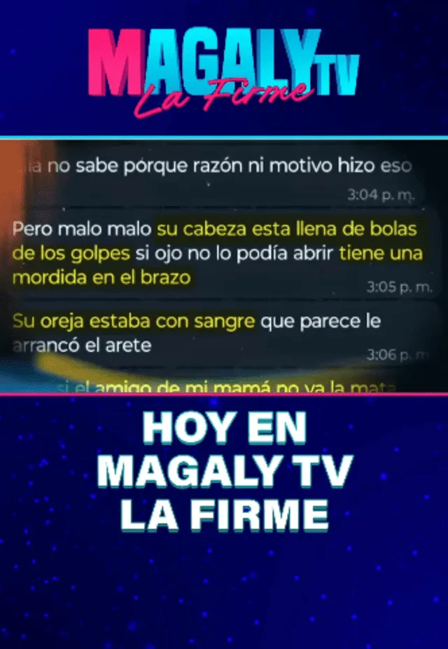 Chat sobre la agresión de la hermana de Evelyn Vela. Foto: cpatura/ATV Chat sobre la agresión de la hermana de Evelyn Vela. Foto: cpatura/ATV