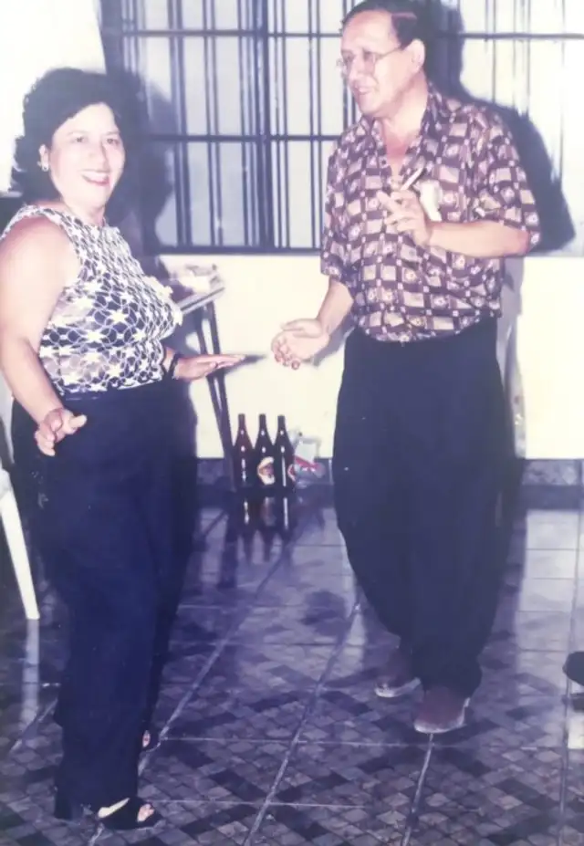 Aquilina junto a su esposo antes del incidente. Foto: Cortesía Aquilina junto a su esposo antes del incidente. Foto: Cortesía