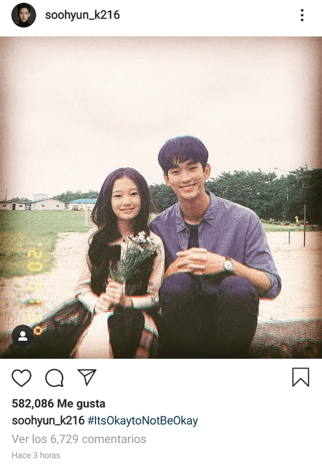 19.7.2020. Post de Kim Soo Hyun en Instagram, junto a la actriz infantil Kim Soo In. Crédito: IG