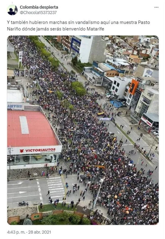 <em> La marcha en cuestión se llevó a cabo a fines de abril de 2021. Foto: captura de X</em>   