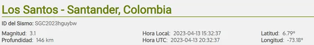 Temblor HOY | Temblor en Colombia, miércoles 12 de abril en Colombia: ¿dónde fue el epicentro y de cuánto fue el sismo de hoy? | qué grado fue el temblor en Colombia | Terremoto Sismo Temblor hoy | Servicio Geológico Colombiano | LRTMP