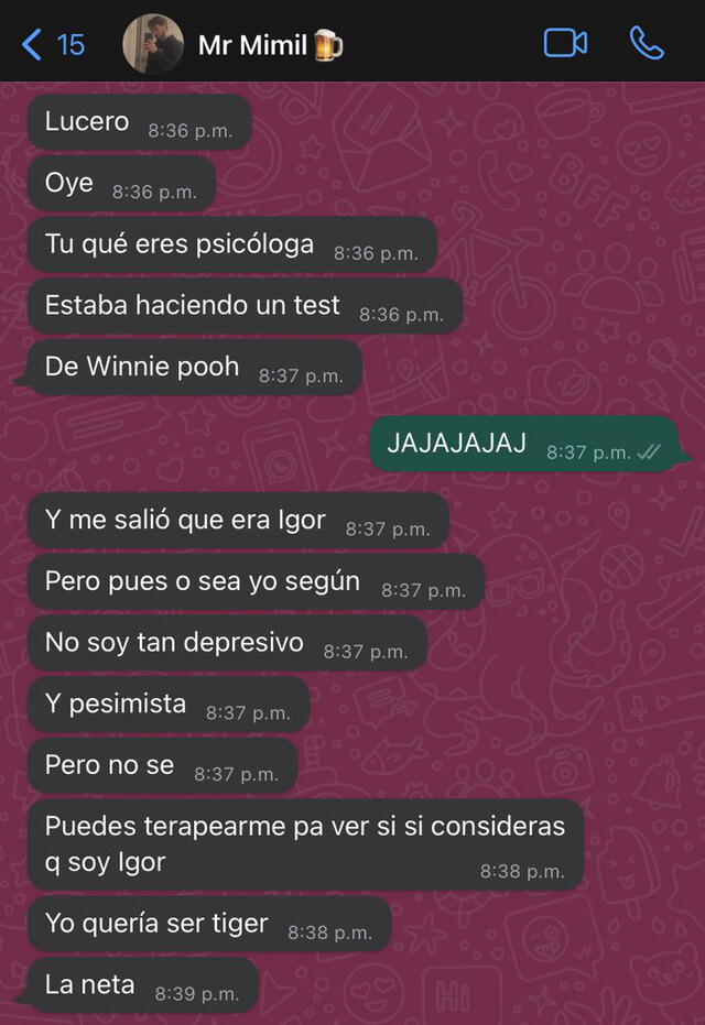 Joven le consulta a su amiga psicóloga sobre sus resultados al test de Winnie Pooh al que se sometió