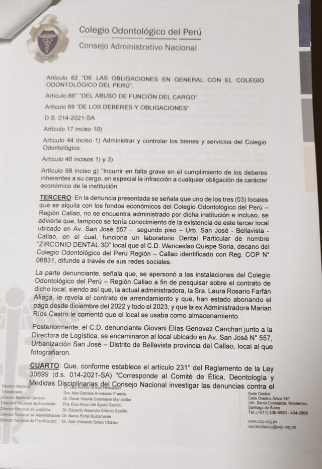 Denuncia fue presentada ante el Colegio Odontológico del Perú. Foto: La República   
