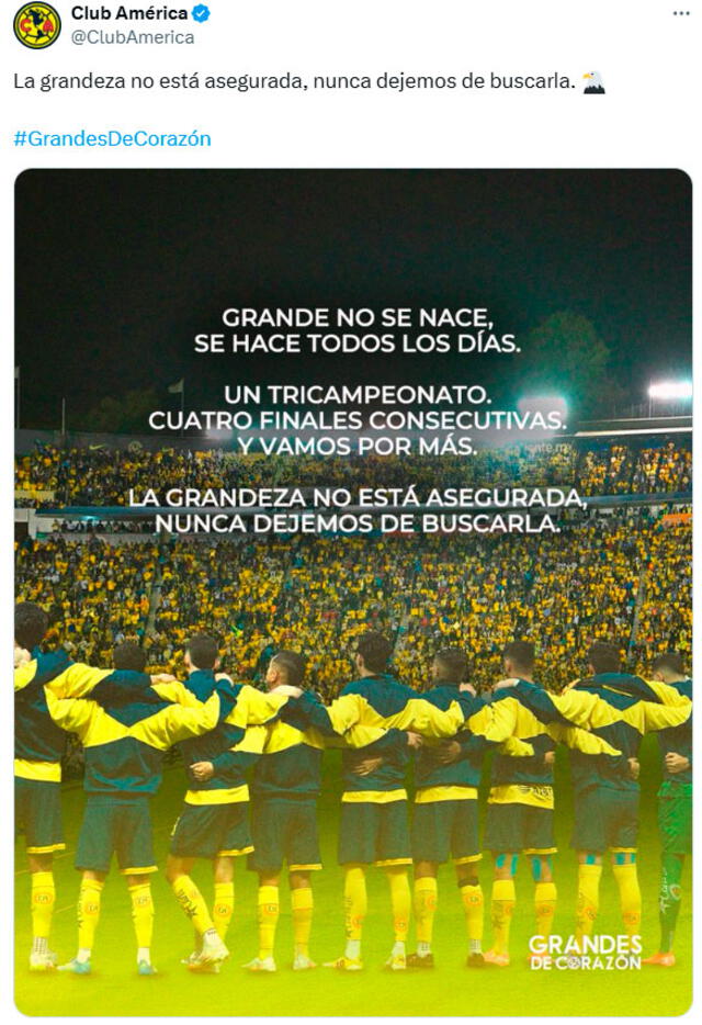 Mensaje del Club América tras perder la final del Clausura MX 2025 Mensaje del Club América tras perder la final del Clausura MX 2025