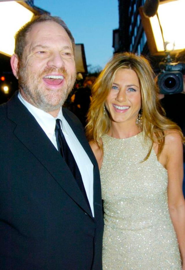 Jennifer Aniston también contó que Harvey Weinstein la obligó a usar un vestido que él había escogido.