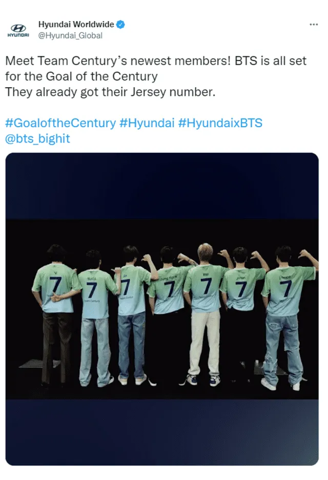 BTS Mundial Fútbol Qatar 2022 Hyundai