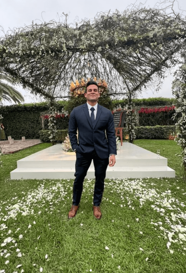 Christian Domínguez en la boda de Ethel Pozo. Foto: Instagram
