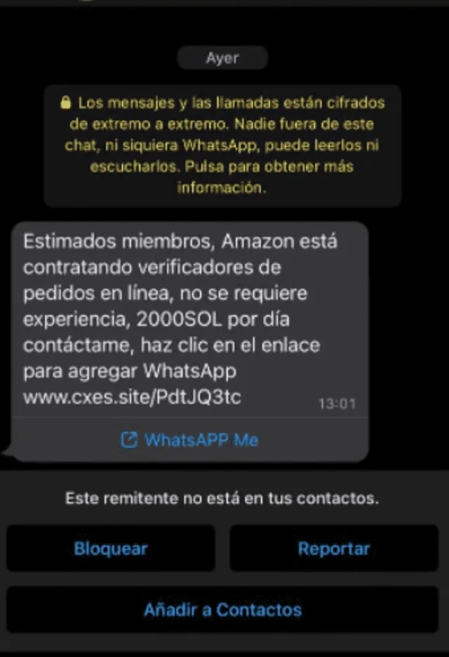 WhatsApp: ¿Te llegaron ofertas de trabajo de ‘2000 SO’? Conoce esta y otros tipos de estafa en la app