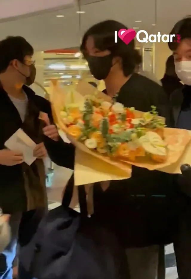 Jungkook llegó a Doha, Qatar. Foto: IQatar/Twitter