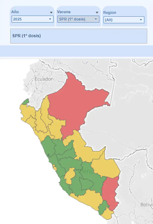 Brechas en la cobertura de vacunas en el país. Foto: Reunis.   