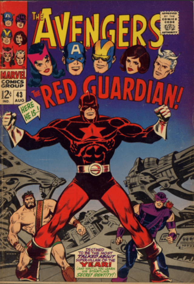 Primera aparición de Red Guardian en los cómics.