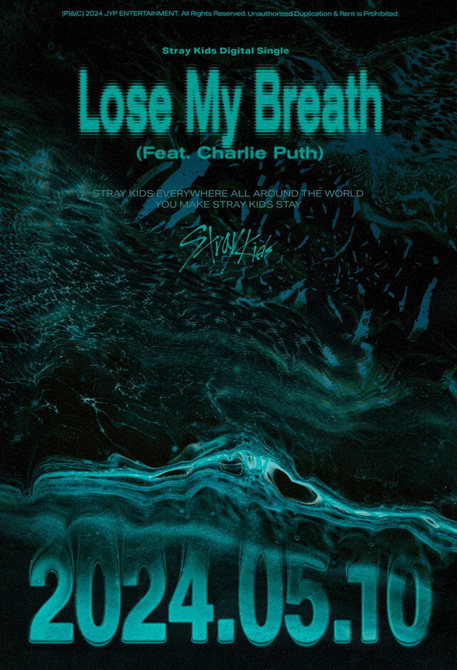  Afiche de 'Lose My Breath', de Stray Kids con Charlie Puth. Foto: JYP   
