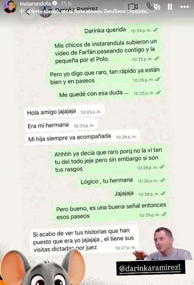 Darinka Ramírez revela porqué Jefferson Farfán fue visto con su hermana. Foto: Instagram.  