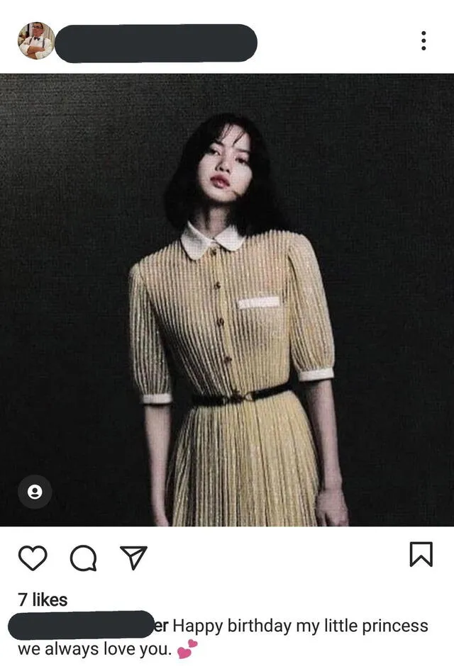 Mensaje del papá de Lisa de BLACKPINK por el cumpleaños de su hija. Foto: captura Instagram Mensaje del papá de Lisa de BLACKPINK por el cumpleaños de su hija. Foto: captura Instagram