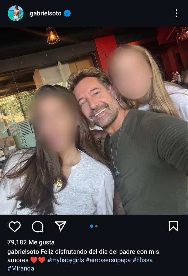  Gabriel Soto apoya al cien por ciento a Geraldine Bazán por el bien de sus hijas. Foto: Instagram /Gabriel Soto y Geraldine Bazán 