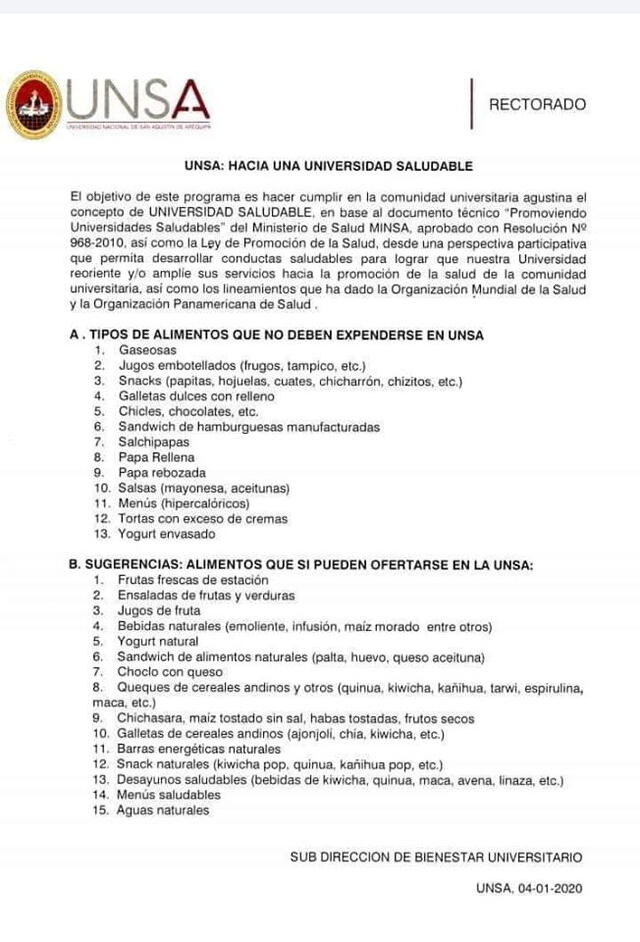 Documento de la Unsa Documento de la Unsa