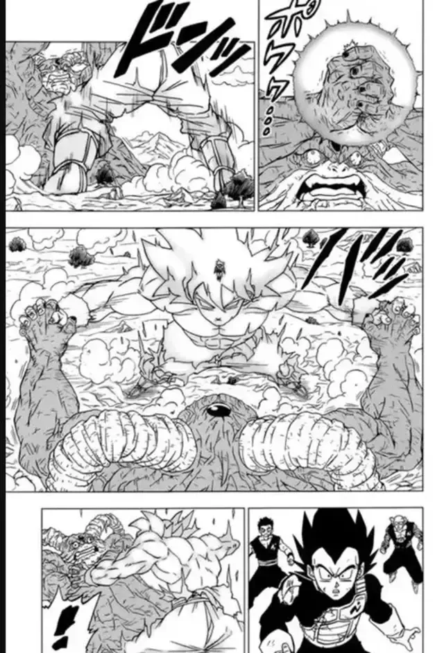 Vegeta, así como el resto de Guerreros Z, quedan impactados con la nueva transformación de Goku. Foto: Shueshia