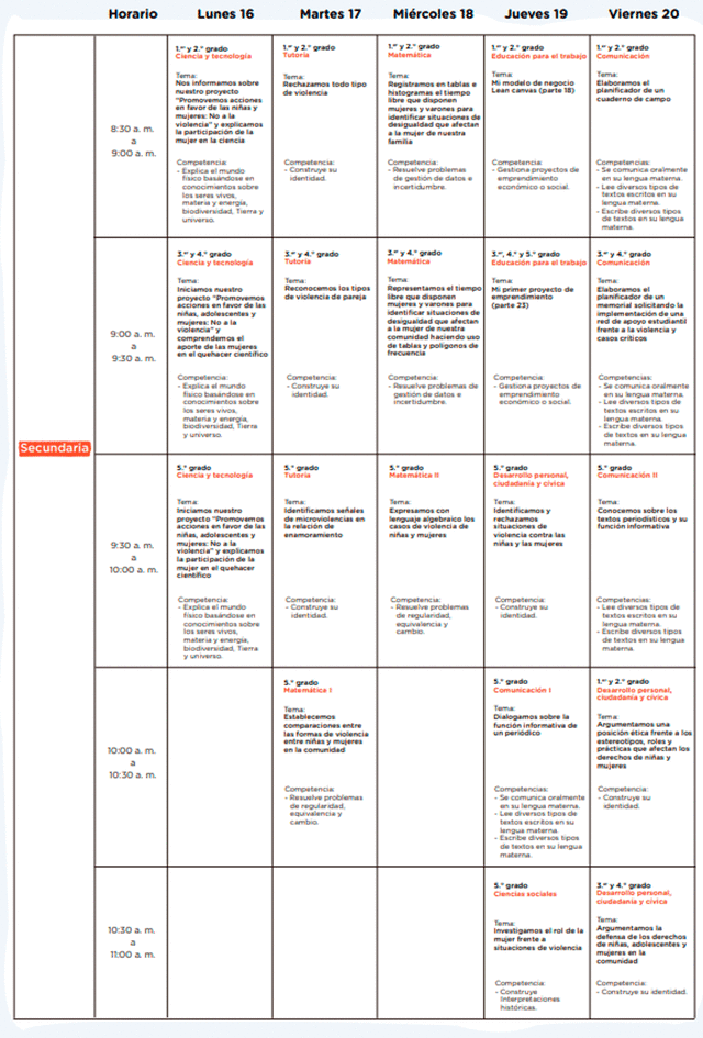 Aprendo en casa: programación por Radio Nacional. Foto: captura Minedu