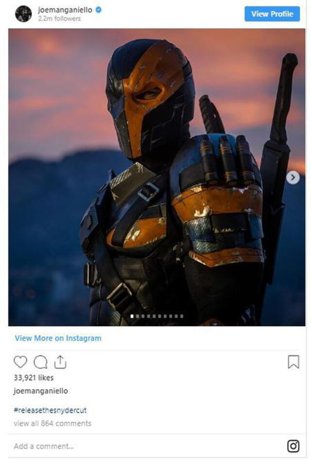 Joe Manganiello usó su cuenta de Instagram para unirse al pedido de miles de fanáticos de DC Comics.