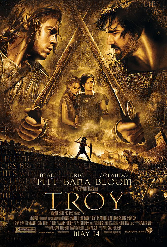 Troya, Brad Pitt, Eric Bana, Orlando Bloom